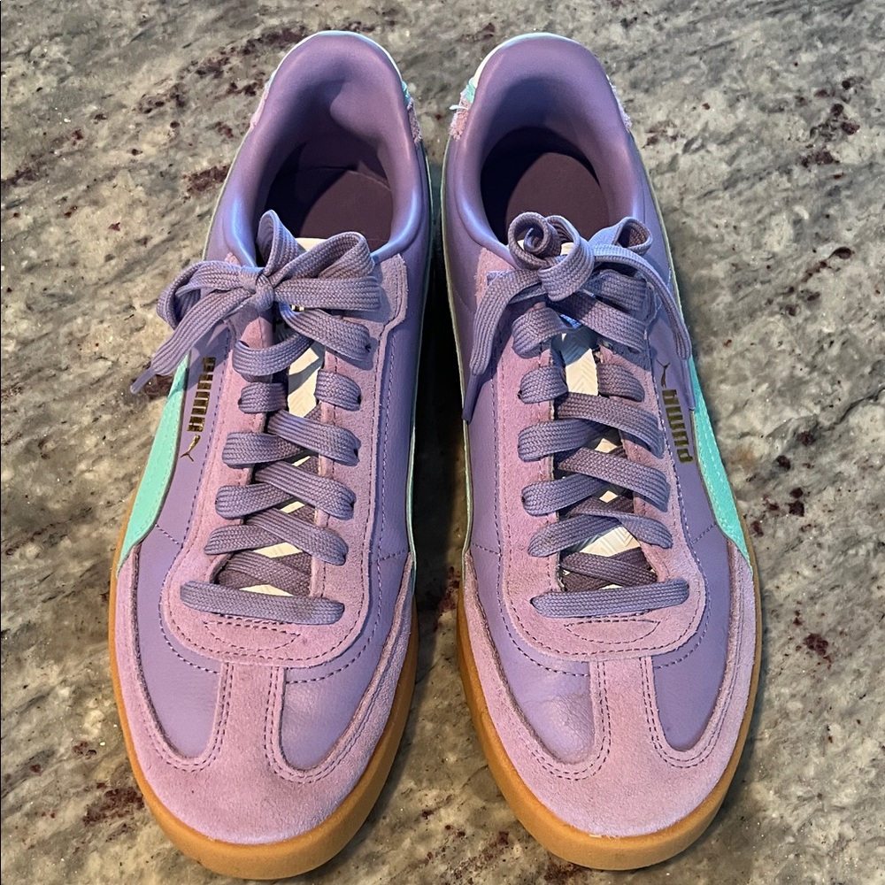 Puma Women's Club II Era Sneakers (Purple/Teal/Gum) size 10